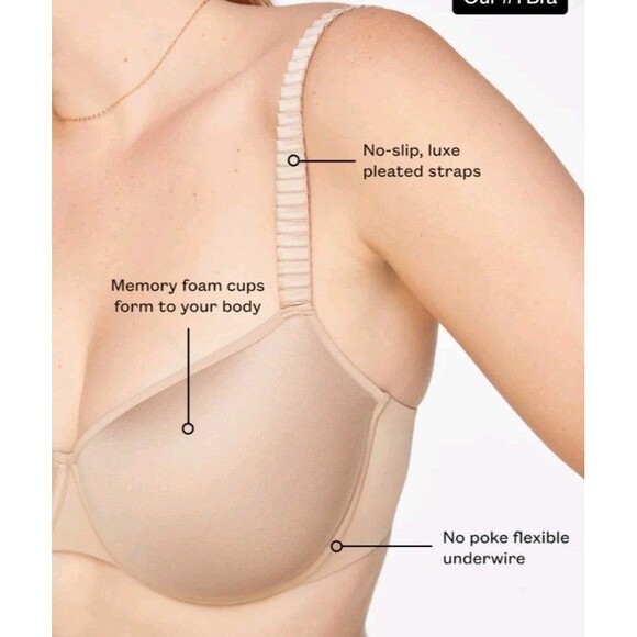 Thirdlove Womens Beige Nude 24/7 Classic T-Shirt Bra 40C - Picture 4 of 11